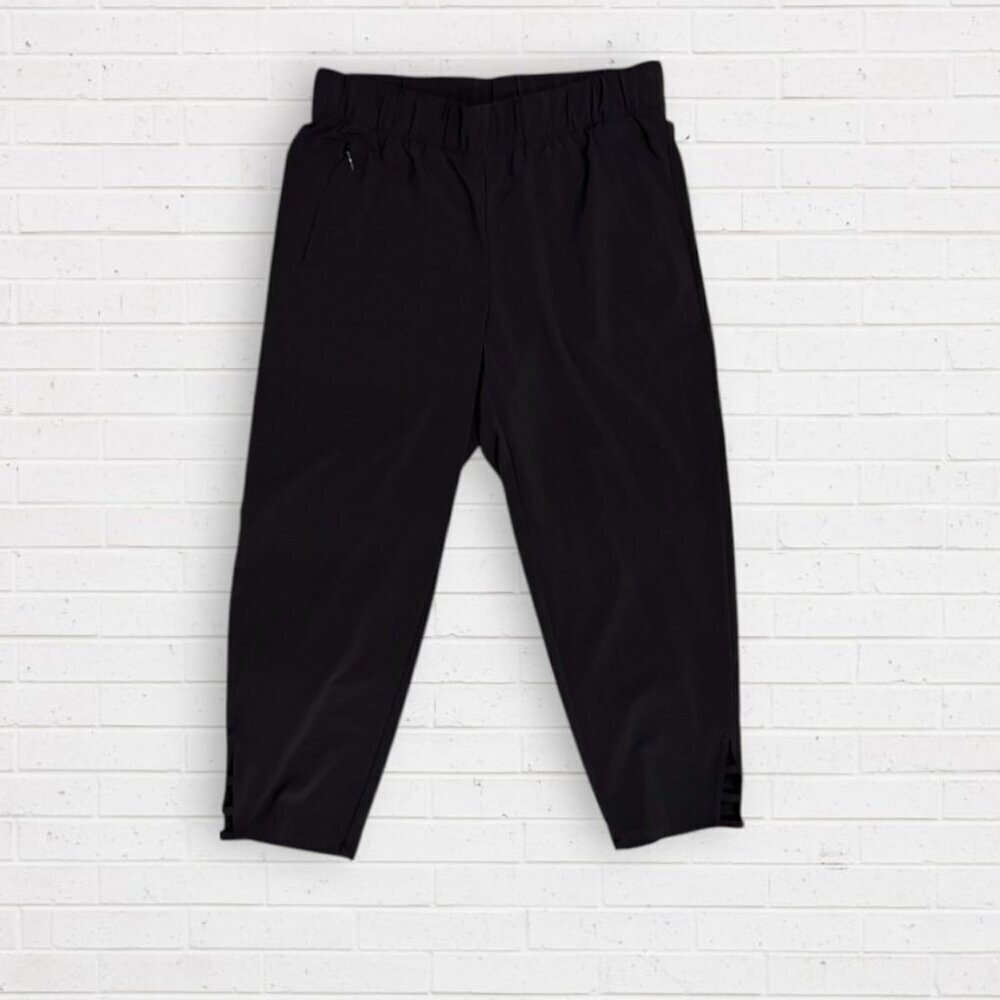 T BY TALBOTS Black Stretch Cropped Ankle Detail JO5375 Athletic Pants S